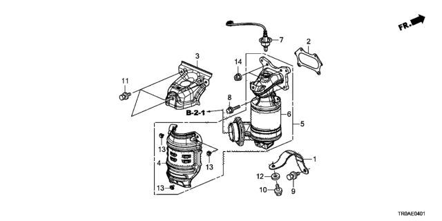 2013 Honda Civic Converter (2.4L) Diagram