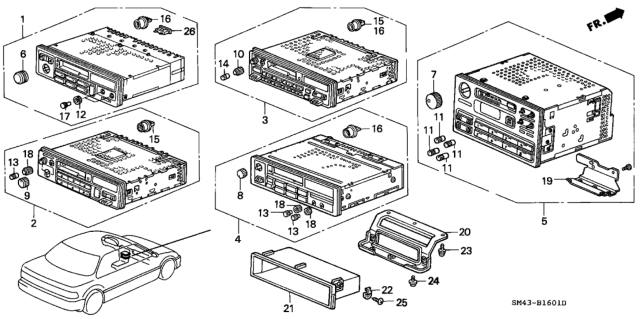 1991 Honda Accord Auto Radio Diagram