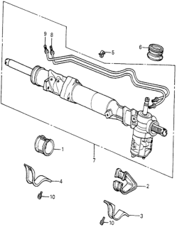 1982 Honda Prelude Rack, Power Steering Diagram for 53605-692-674
