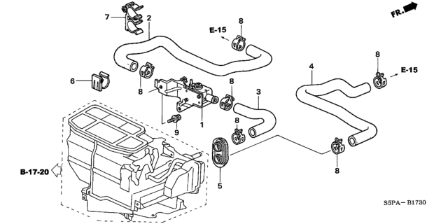 2005 Honda Civic Water Valve Diagram