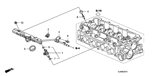 2007 Honda Fit 5 Door BASE KA 5MT Fuel Injector Diagram