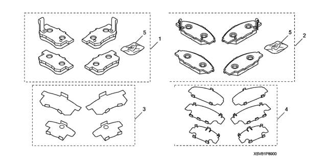 2011 Honda Civic Brake Pad Kit Diagram