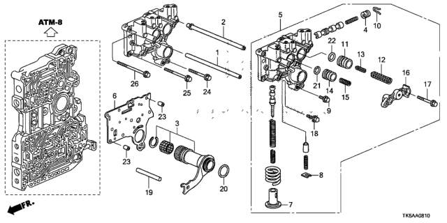 2013 Honda Fit 5 Door FIT (SAYAMA PLANT) KA 5AT AT Regulator Body Diagram