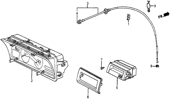 1984 Honda Prelude Speedometer - Clock Diagram