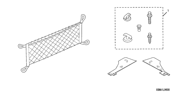 2010 Honda Civic 2 Door EX-L (NAVIGATION) KA 5MT Cargo Net Diagram