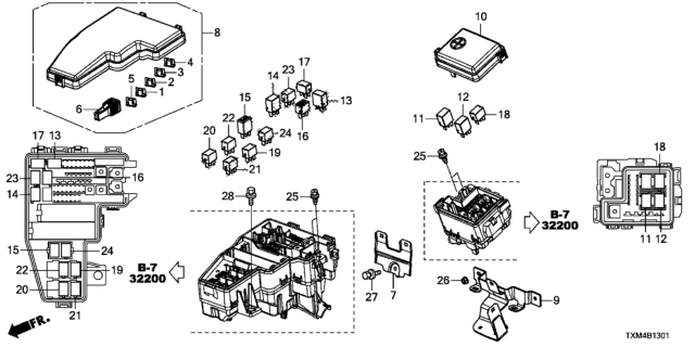 2020 Honda Insight Control Unit (Engine Room) Diagram 2