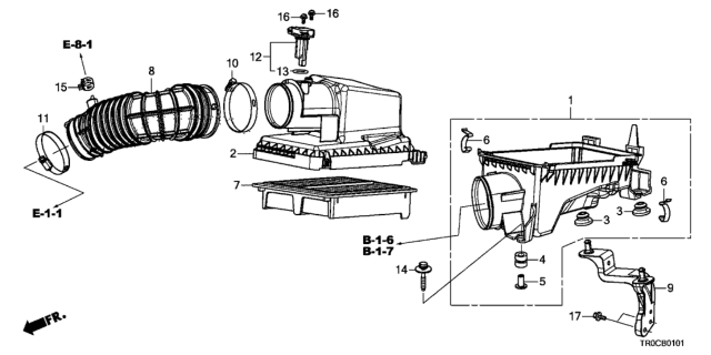 2015 Honda Civic Air Cleaner (2.4L) Diagram