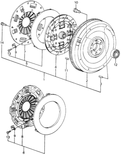 1980 Honda Civic Plate Assembly, Pressure Diagram for 22300-PA6-000