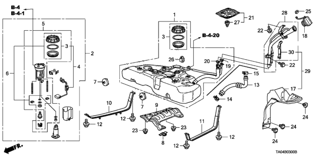 2011 Honda Accord Fuel Tank Diagram