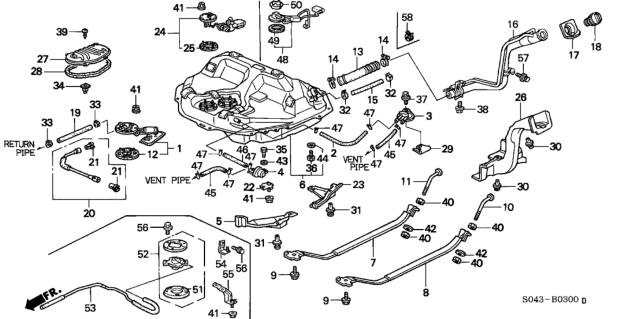 1997 Honda Civic Fuel Tank Diagram