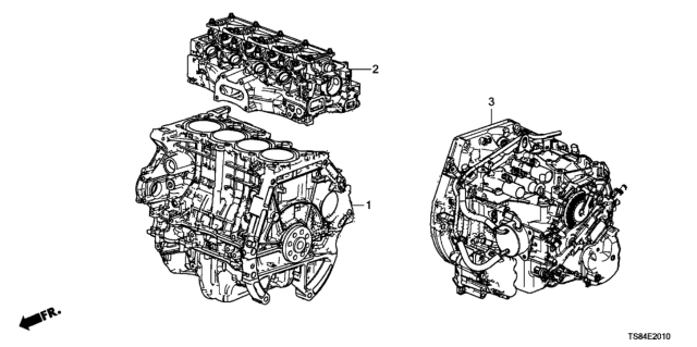 2015 Honda Civic Engine Assy. - Transmission Assy. (1.8L) Diagram