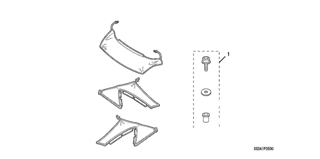 2005 Honda Accord 4 Door EX KA 5MT Nose Mask (Half) Diagram