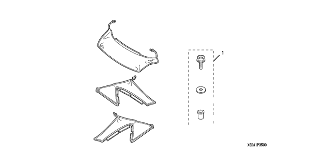 2003 Honda Accord Nose Mask (Half) Diagram for 08P35-SDA-100