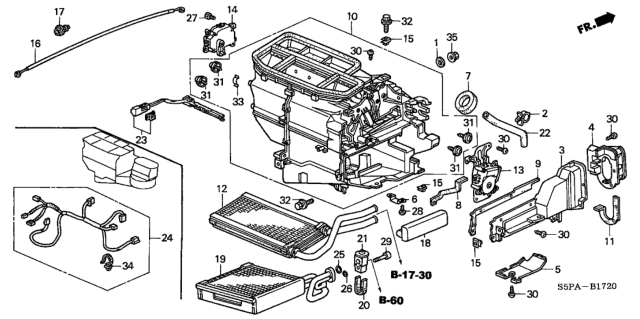 2005 Honda Civic Valve Assembly, Expansion Diagram for 80220-S5A-003