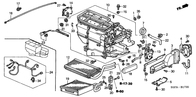 2005 Honda Civic Seal, Expansion Valve Diagram for 80219-S5A-003