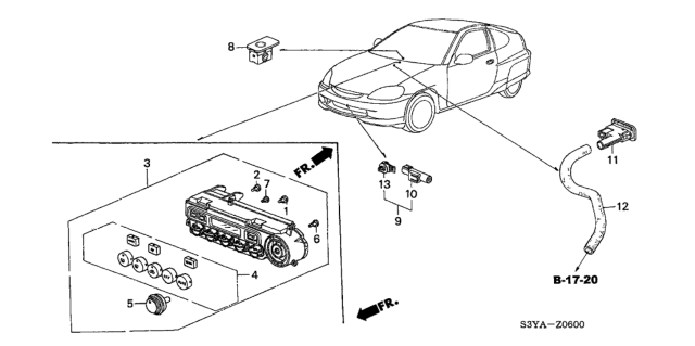 2005 Honda Insight A/C Sensor Diagram