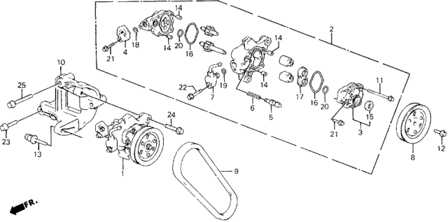 1988 Honda Civic Fitting, Inlet Diagram for 56470-PM7-000