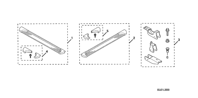 2012 Honda Ridgeline 4 Door RTL (MFG US2) KA 5AT Running Boards Diagram