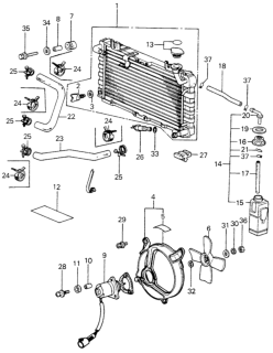 1983 Honda Civic Radiator Diagram