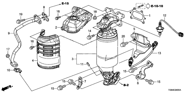 2012 Honda Civic Converter (1.8L) Diagram