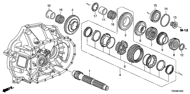 2012 Honda Civic MT Countershaft (2.4L) Diagram