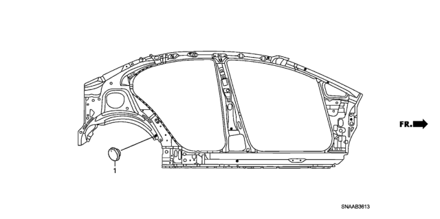 2009 Honda Civic Grommet (Side) Diagram