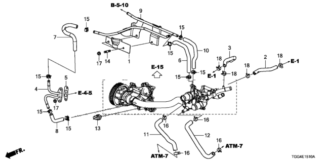 2020 Honda Civic Water Hose Diagram