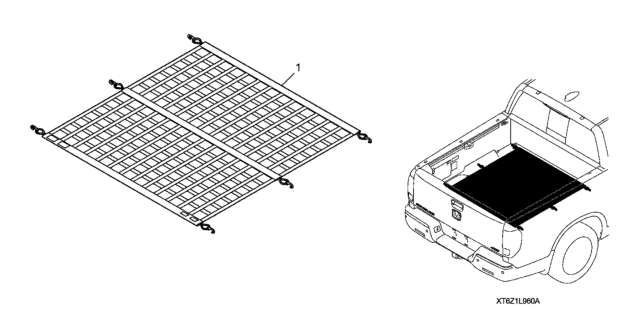 2020 Honda Ridgeline Cargo Net (Truck Bed) Diagram