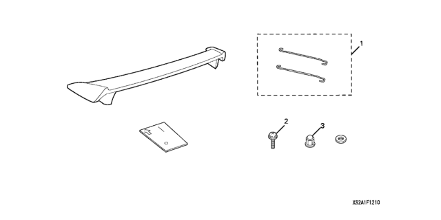 2009 Honda S2000 2 Door BASE KA 6MT Wing Spoiler Diagram