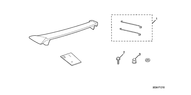 2008 Honda S2000 Spoiler, Wing (Berlina Black) Diagram for 08F12-S2A-111