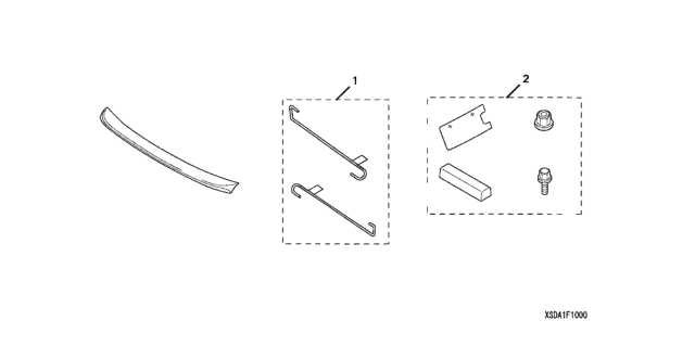 2003 Honda Accord Spoiler, Deck (Satin Silver Metallic) Diagram for 08F10-SDA-120