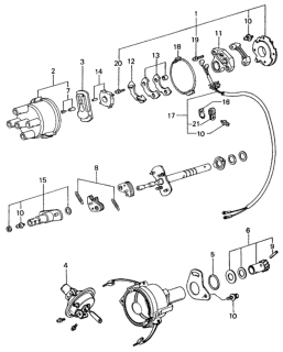 1981 Honda Civic Control Assy., Vacuum Diagram for 30104-PA6-691