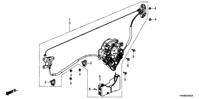 2022 Honda Odyssey P.C.B. SET, R Diagram for 72018-THR-A01