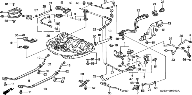 2000 Honda Civic Fuel Tank Diagram