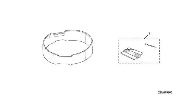 2007 Honda Civic 4 Door LX KA 5MT Leather Steering Wheel Cover Diagram