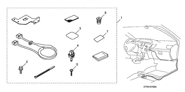 2012 Honda Civic XM Radio Attachment Diagram