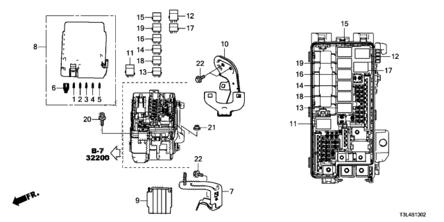 2014 Honda Accord Bracket,Relay Box (F Diagram for 38251-T2A-A10