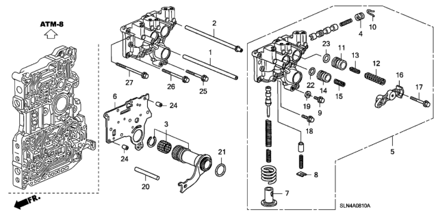 2007 Honda Fit AT Regulator Body Diagram