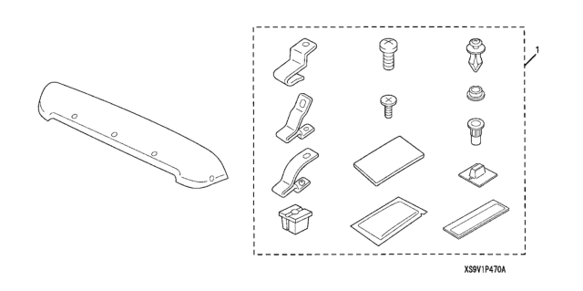2008 Honda Pilot 5 Door EXL (2WD) KA 5AT Air Deflector Diagram