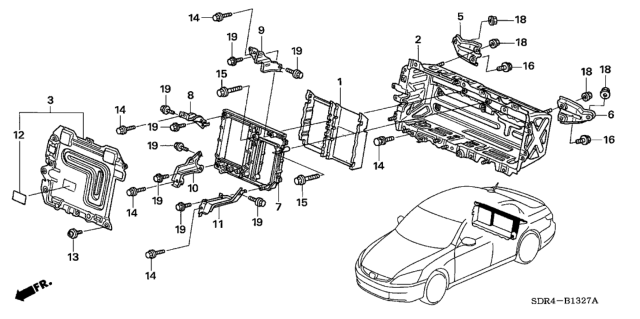 2005 Honda Accord Hybrid Bolt-Washer (6X10) Diagram for 90062-RCJ-000
