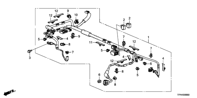 2021 Honda CR-V Hybrid HARN, IPU Diagram for 1N110-5RD-A00