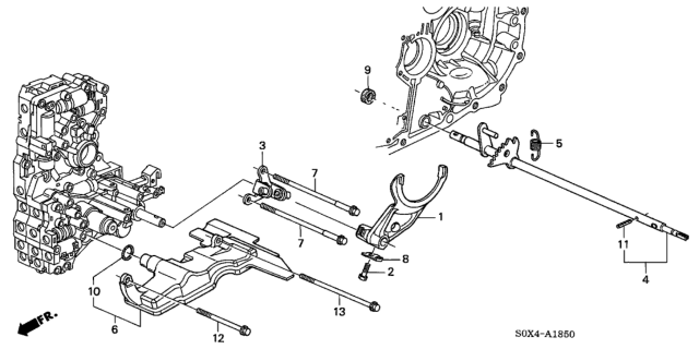 2002 Honda Odyssey Shaft, Control Diagram for 24410-PYB-000