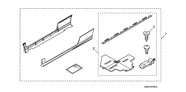2010 Honda Civic 2 Door EX-L (NAVIGATION) KA 5MT Side Under Spoiler Diagram