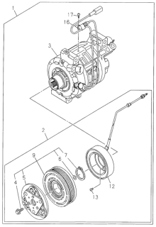 1998 Honda Passport A/C Compressor Diagram 1