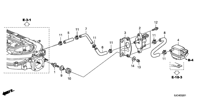 2010 Honda Ridgeline Tubing Diagram