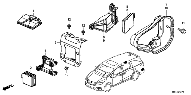 2022 Honda Odyssey Camera - Radar - Bsi Unit Diagram