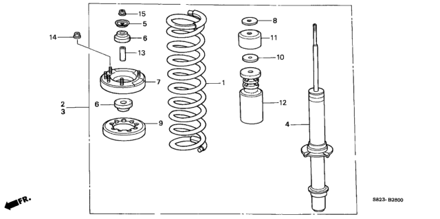 2002 Honda Accord Front Shock Absorber Diagram