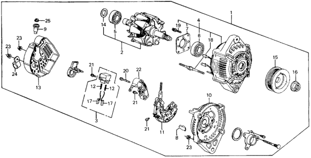 1990 Honda Civic Brush Diagram for 31144-PM3-004