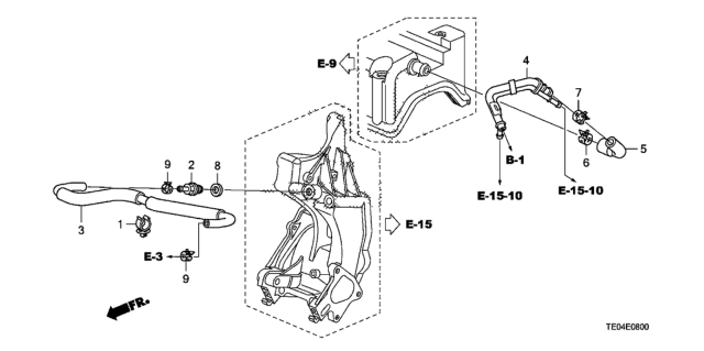 2010 Honda Accord Breather Tube (L4) Diagram