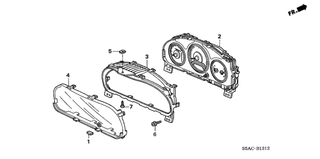 2005 Honda Civic Case Assembly (Visteon) Diagram for 78120-S5A-A68